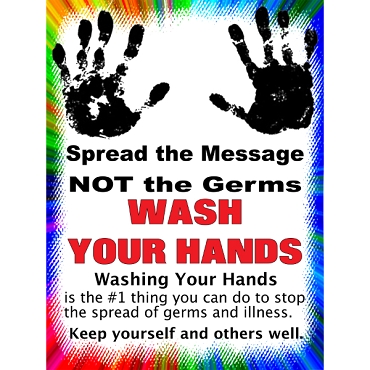 3901-P Spread the Message not the Germs safety poster.jpg